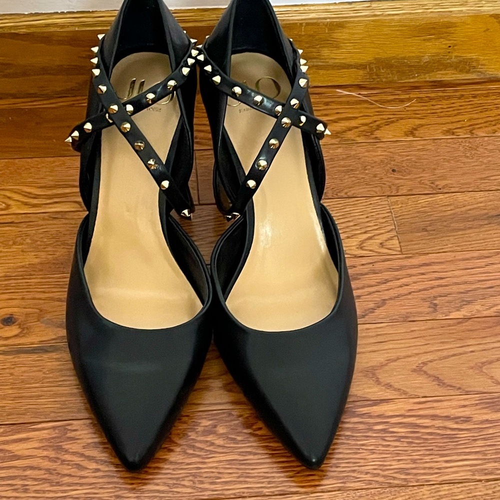 Women’s size 10 pumps with spiked ankle wraps